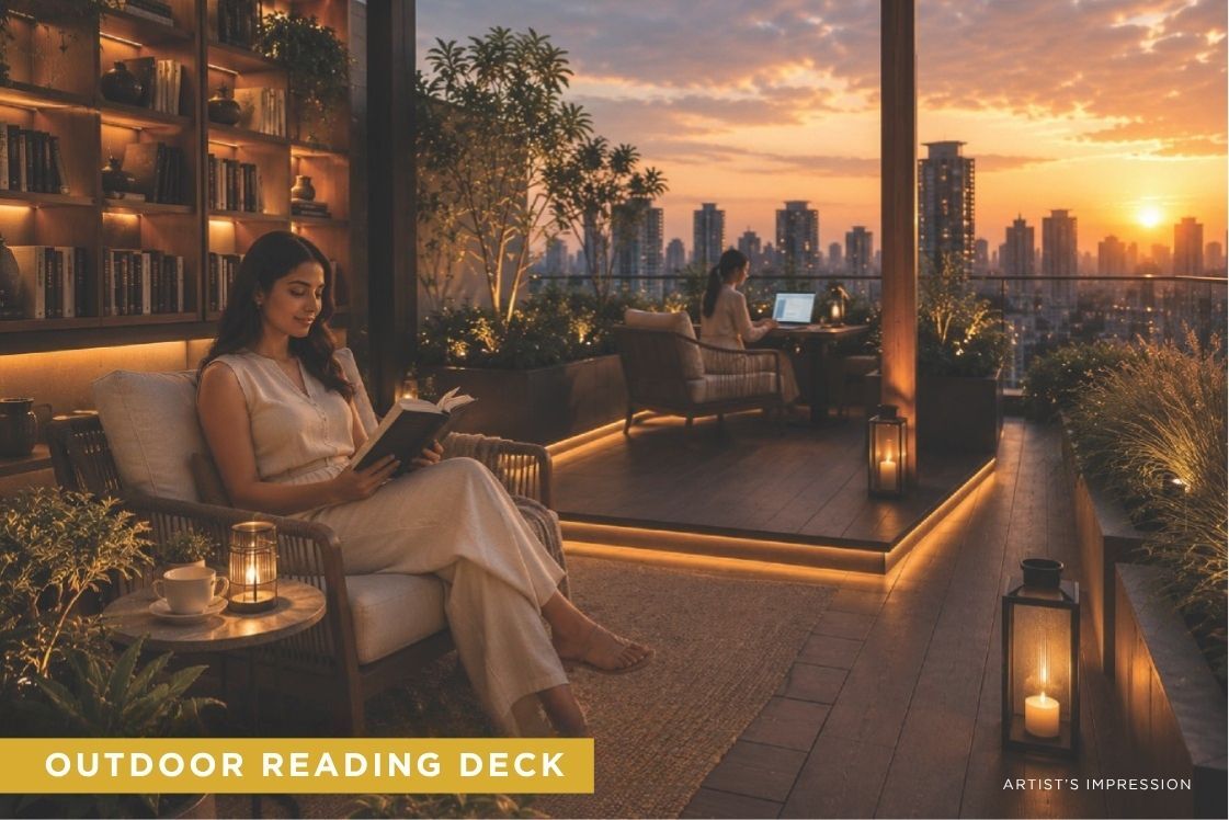 Outdoor Reading Deck at Advent Deepak (One West)