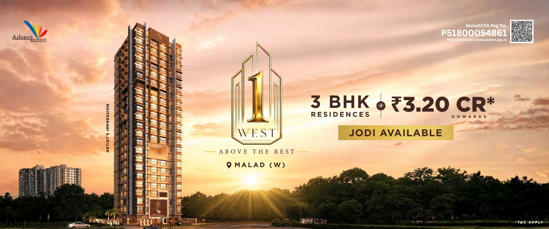 Advent Deepak - Smart 3 BHK in Malad West